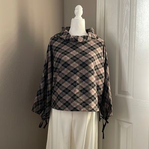 Bryn Walker - Shirt - MADE IN THE USA - Small - Jacquard Plaid - Italian Fabric